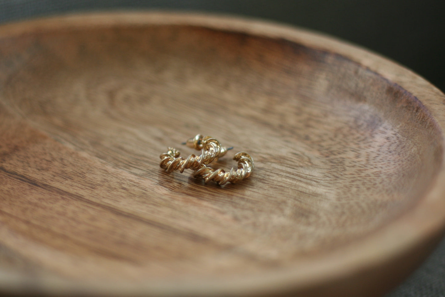 Twisted Gold Hoops