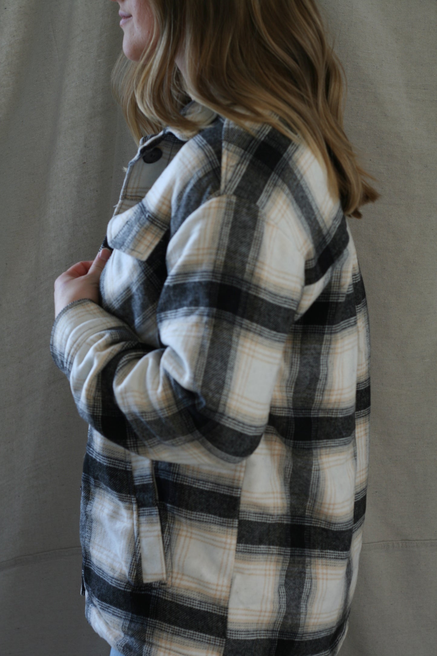 Flannel Sherpa-lined Jacket
