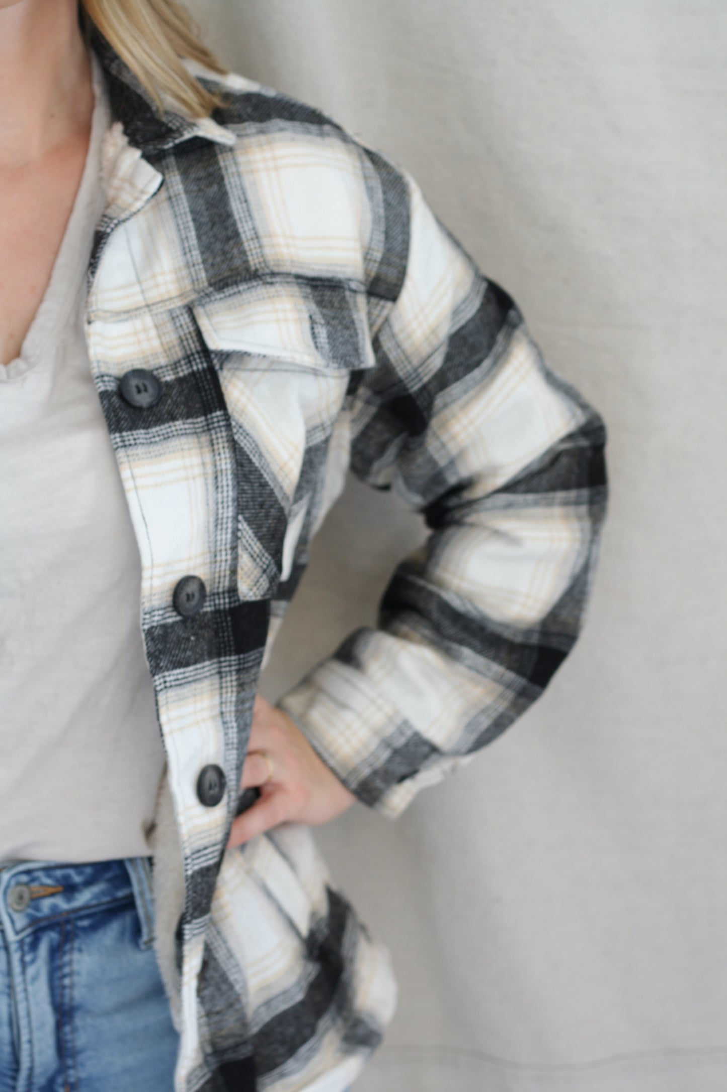 Flannel Sherpa-lined Jacket