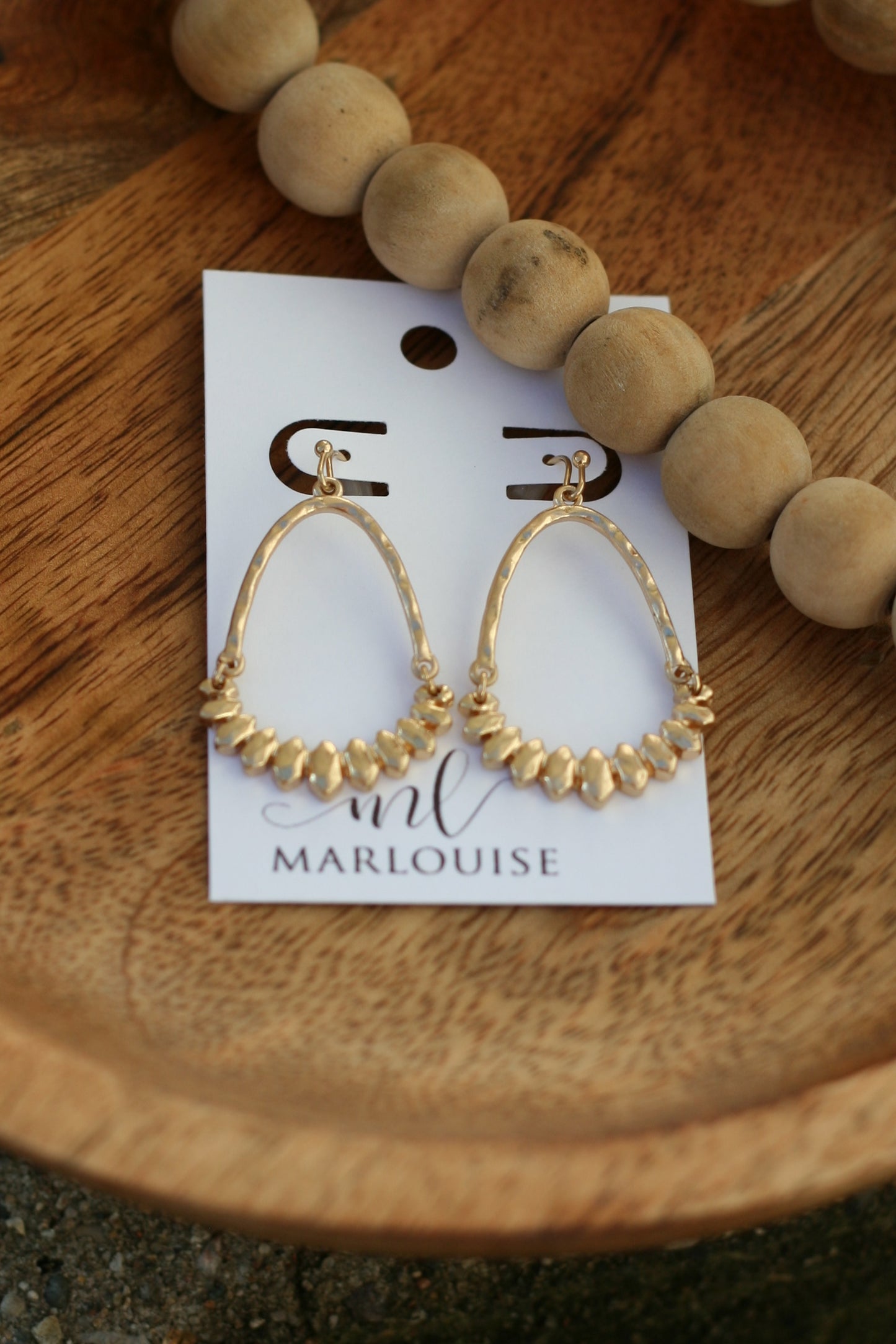 Gold Hammered Earrings