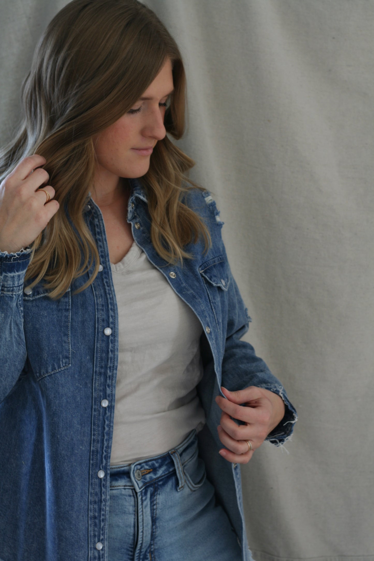 Distressed Denim Jacket