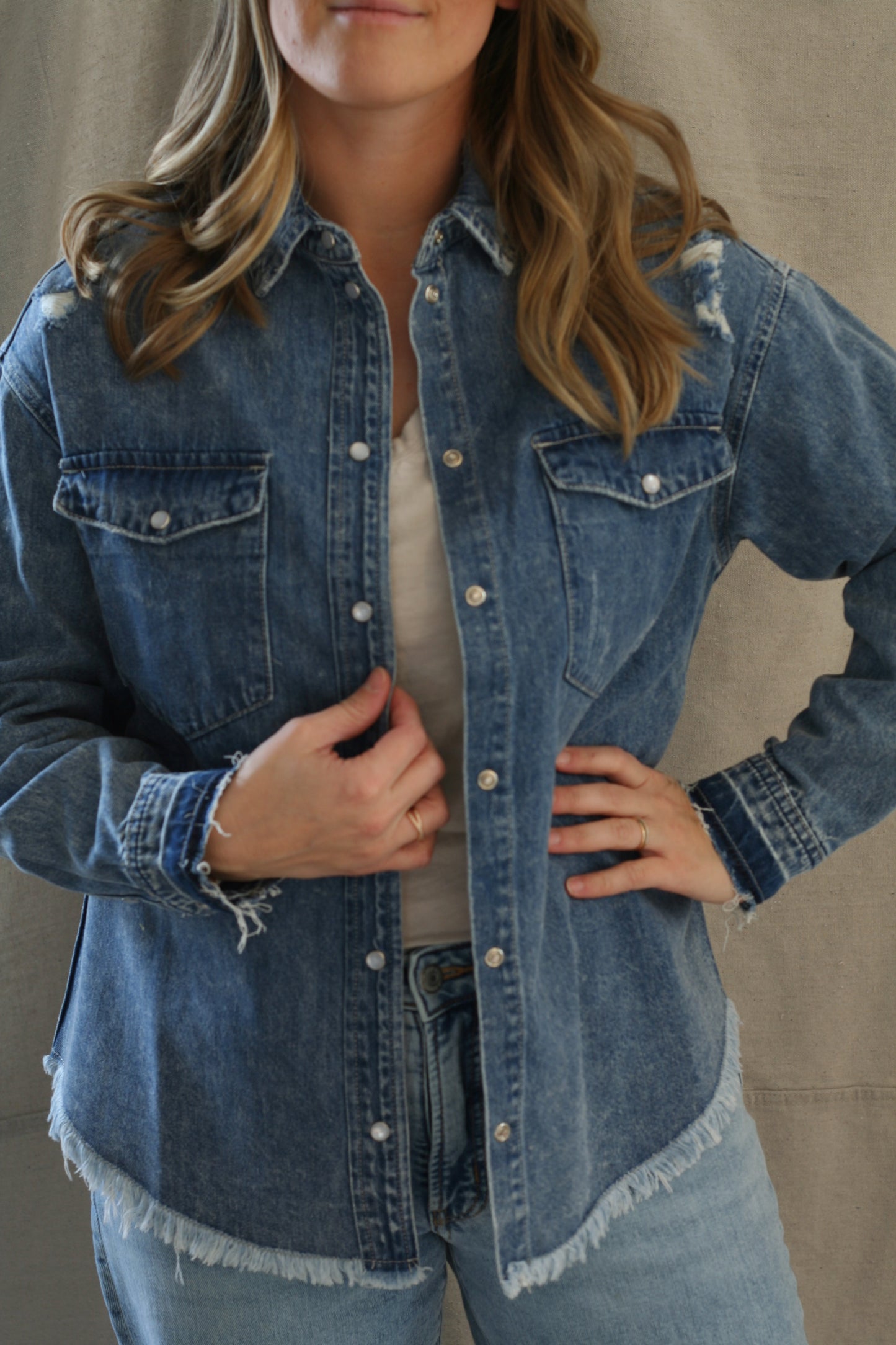 Distressed Denim Jacket