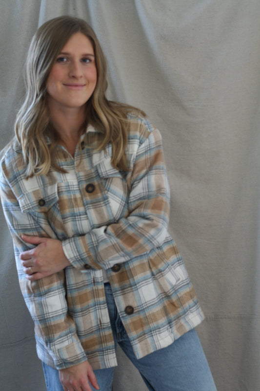 Flannel Sherpa-lined Jacket