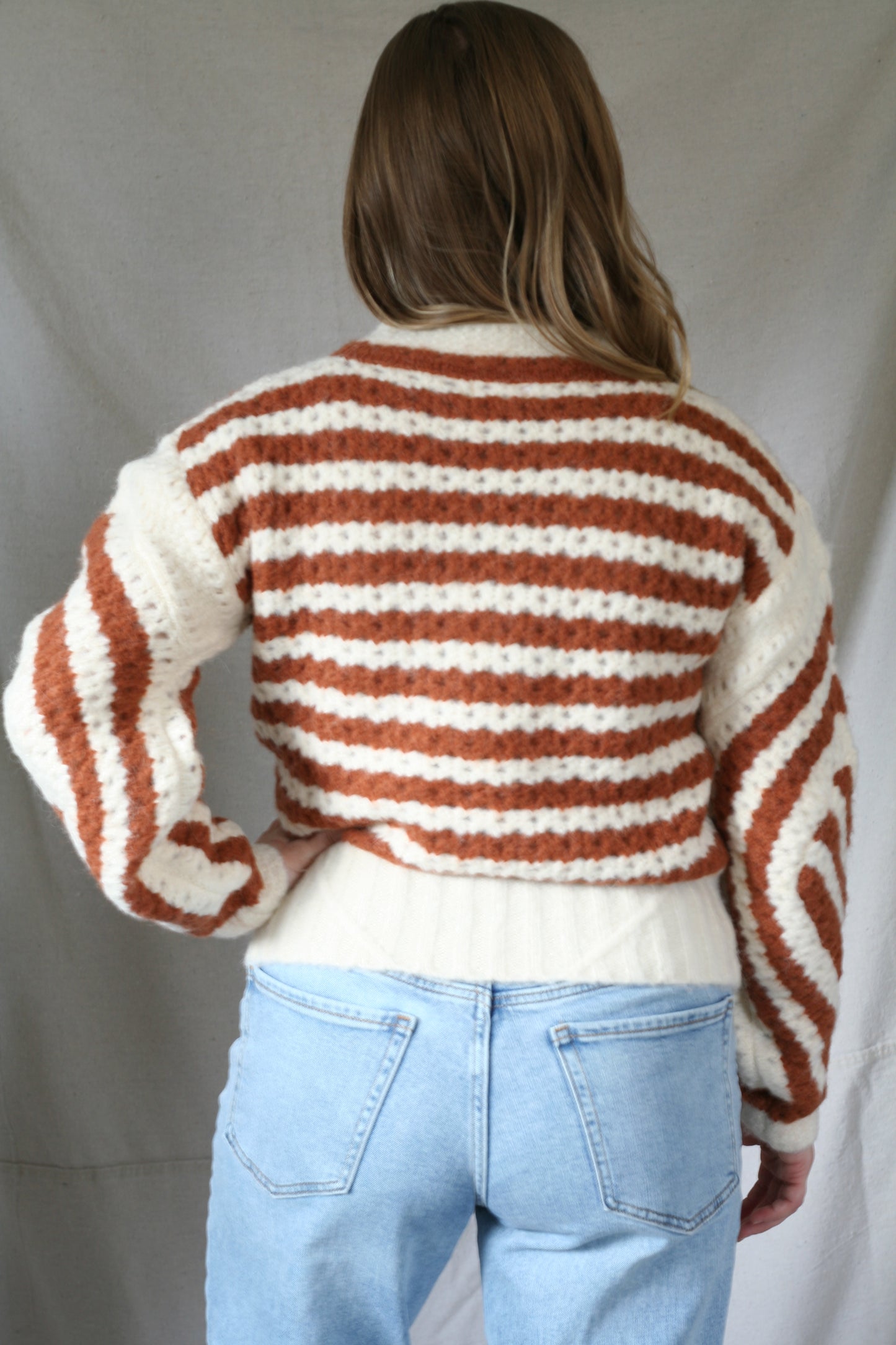 Camel Striped Sweater